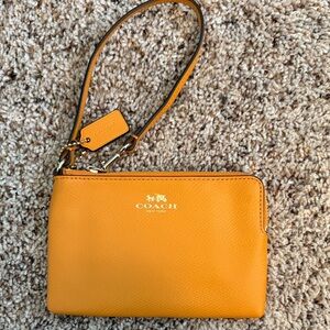Coach Vibrant Orange Wristlet